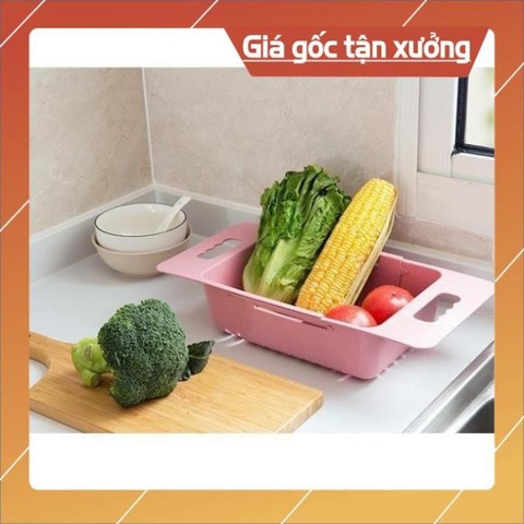 Rổ Gác Bồn Rửa Bát Gấp Gọn Đa Năng Lúa Mạch Tiện Dụng