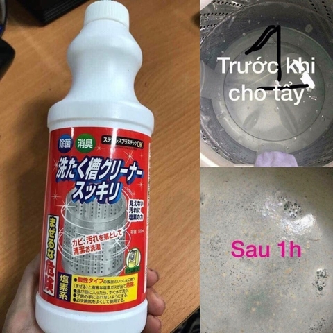 Nước Tẩy Vệ Sinh Lồng Máy Giặt Của Nhật Bản .1 Chai / 500Ml