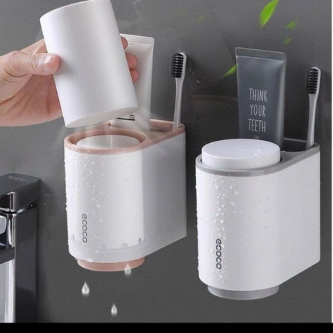 Kệ Để Đồ Nhà Tắm Kèm 2 Cốc Đánh Răng Ecoco