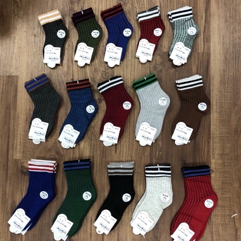 Tất Trẻ Em 1 Lố 10 Đôi Đủ Sizi Size: 1-4  4-8 8-12