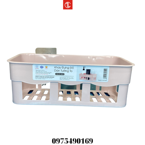 Khay Đựng Vật Dụng Dán Tường Không Cần Khoan Tường /Khay Nhựa Hình Chữ Nhật Để Đồ Nhà Bếp Nhà Tắm Đa Năngaladanh-net-vn