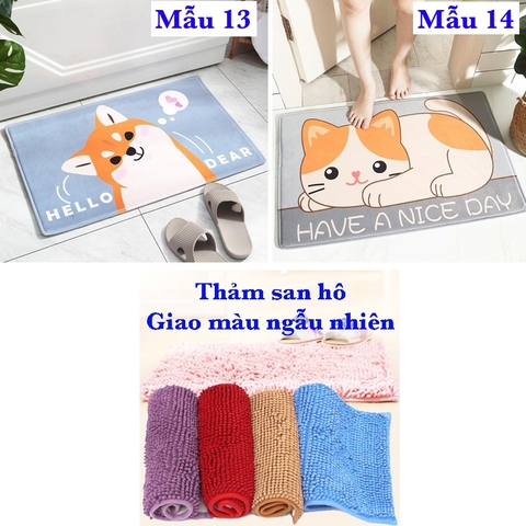 THẢM LAU CHÂN 3D CHỐNG TRƠN TRƯỢT 40x60CM THẤM HÚT NHANHshop hoàng dương
