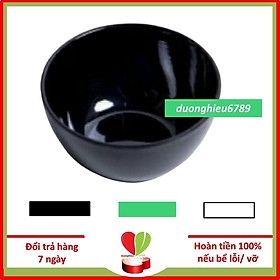 Bát cơm nhựa phíp Melamine chất lượng cao nhiều màu 5.0 - đen