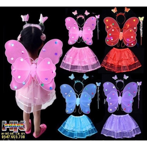 Bộ Cánh Tiên Kem Chân Váy