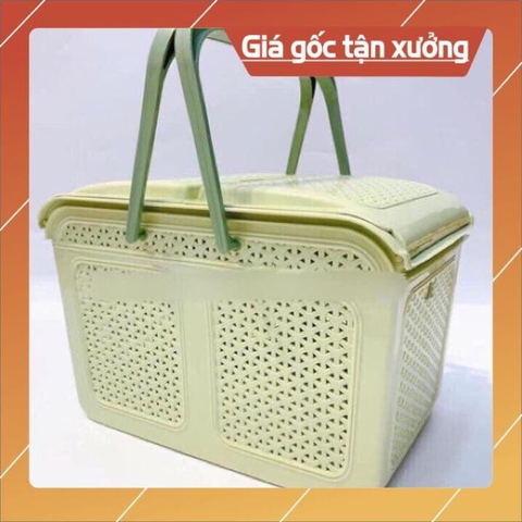 [HÀNG CAO CẤP] Làn nhựa đi sinh đa năng có nắp mở rộng tiện lợi, Giỏ đựng đồ sơ sinh cho bé