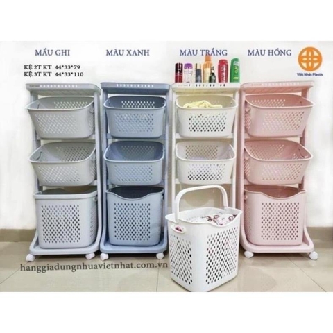 { HÀNG CAO CẤP} Kệ đựng đồ đa năng, 3 tầng có bánh xe việt nhật