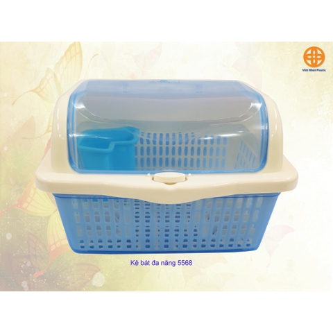 Kệ đựng bát đa năng bằng nhựa có nắp đậy