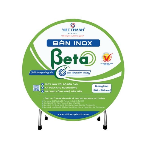 BÀN INOX TRÒN BETA -4U
