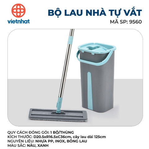 Chổi Lau Sàn Thông Minh, Chổi Lau VẮT TỰ ĐỘNG Mini, Lắp Ráp Dễ Dàng - Tặng Kèm 2 Bông Lau  aladanh-net-vn