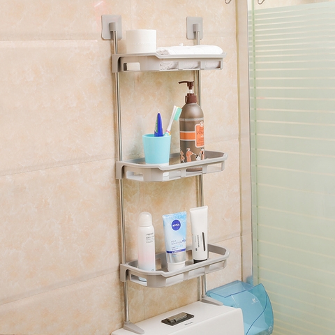 Kệ nhựa đa năng nhà tắm nhà vệ sinh 2,3 tầng kệ bồn cầu tiết kiệm không gian hít chân không gắn tường  aladanh-net-vn