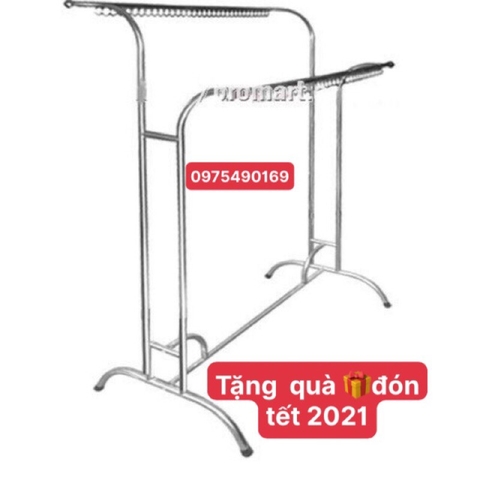 Sào phơi, giàn phơi quần  áo đôi 24 .40 khuyên Inox 201 hàng đẹp