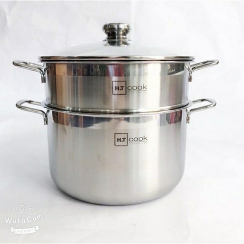 Bộ Nồi Xửng Hấp 28Cm Thương Hiệu Ht Cook Dùng Được Bếp Điện Từ.
