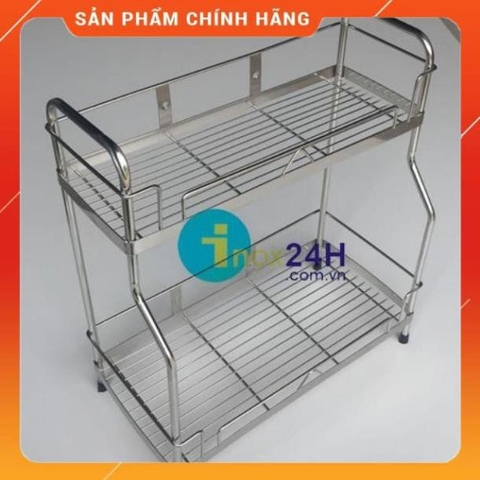 [CHÍNH HÃNG] [BẢO HÀNH]  Kệ Gia Vị, Kệ nhà bếp lệch 2 Tầng inox cao cấp