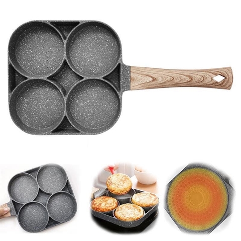 [Mẫu Mới]Chảo đá chống dính chia 3- 4 ngăn chiên rán đa năng tiện dụng DÙNG MỌI LOẠI BẾP (GA VÀ TỪ)