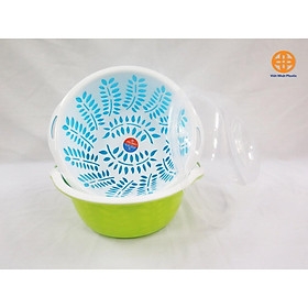 rổ 2 lớp tròn có năp đậy việt nhật - cỡ to