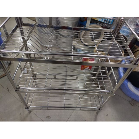 Kệ trạn úp chén bát 3 tầng 70cm inox 304