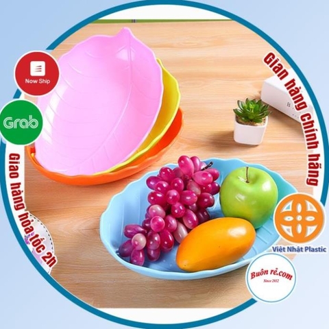Xả sốc 3 ngày Đĩa nhựa hình lá Việt Nhật size nhỏ (MS:1241) đựng hoa quả, bánh kẹo, đồ ăn thiết kế mới lạ đẹp mắt -01226
