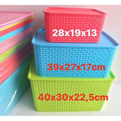 Combo 4 Rổ Có Lắp Đạy Cỡ Bé