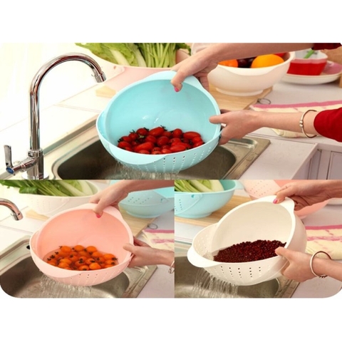 Rổ Tách Nước 2In1 Rửa Rau Thông Minh
