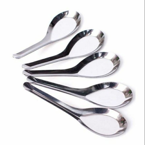 [Giá hủy diệt] [Chính hãng] Set 20 Thìa phở sen bằng inox,thìa phở túi,thìa phở dài bằng inox