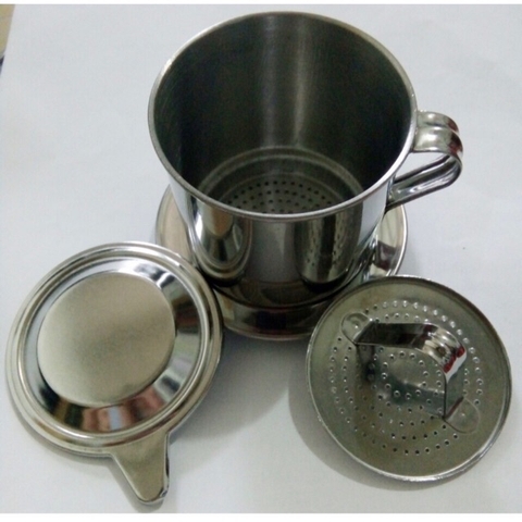 Phin pha cà phê inox size 08 inox Việt Nam cao cấp không gỉ cho ly cafe thơm ngon alohavui