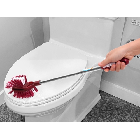 [Hàng Hot] Cây cọ vệ sinh bồn cầu cọ toilet 2 đầu cán inox thiết kế nhỏ gọn lông chổi mềm làm sạch sẽ bụi bẩn [GIÁ SỈ]