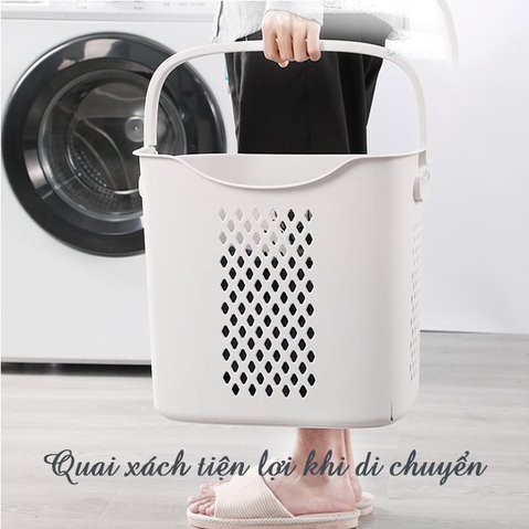 Giỏ Đựng Đồ Bằng Nhựa Cao Cấp Kiểu Nhật Bản(38 * 29 * 35 cm)