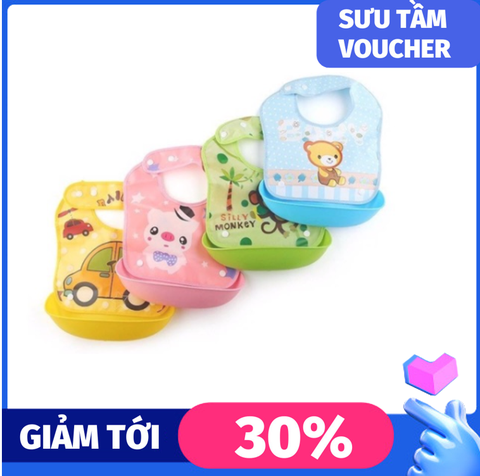 Yếm Ăn Có Máng Hứng Cho Bé