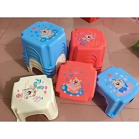 Ghế nhựa cao cấp Việt Nhật - Ghế in hình con gấu,xanh