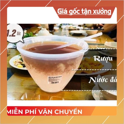 sale Bộ bát đựng làm mát rượu, TẶNG KÈM GÁO MÚC RƯỢU sale