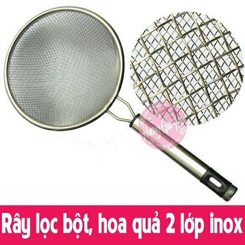 ray lọc cua ,lọc thịt inox 2 lớp cao cấp 14 cm lọc bột siêu mịn aladanh-net-vn