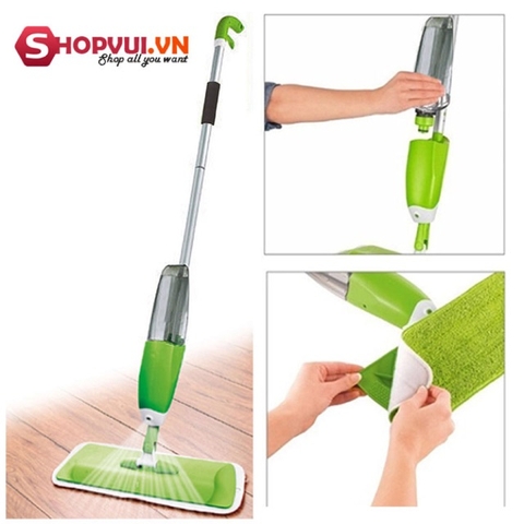 Chổi Lau Nhà Phun Nước Có Bình Xịt