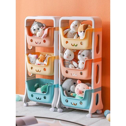 Kệ để đồ 3 tầng có bánh xe hình gấu nhật hokori 5576-3 cao cấp Việt Nhật nhuavietnhat