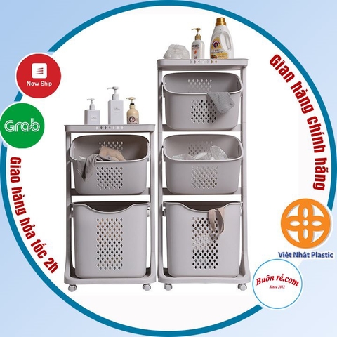 Kệ đựng đồ đa năng 4 tầng có bánh xe Việt Nhật (5567) nhựa plastic, dễ dàng di chuyển hàng chuẩn looại 1 -Buôn rẻ 01233