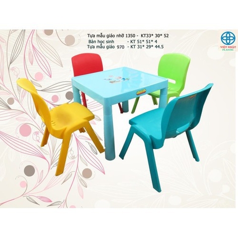 [CHÍNH HÃNG] [BẢO HÀNH] [GIÁ HUỶ DIỆT] Bộ bàn ghế học sinh cấp 1, mầm non (1 bàn + 2 ghế)