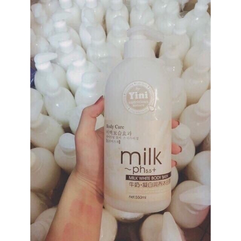 Sữa Tắm Body Bath Yini Milk 550Ml Hàng Nội Địa Trung