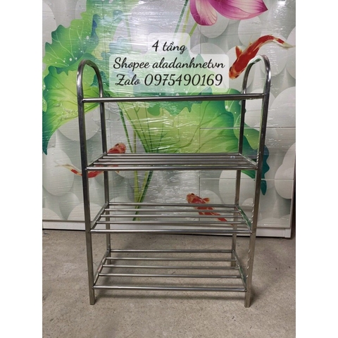 [CHÍNH HÃNG] [BẢO HÀNH] [GIÁ SỐC] kệ để giày, dép bằng inox 3 tầng, 4 tầng hàng dày inox 201