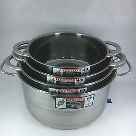SET 4 NỒI INOX TIẾN THÀNH TITHAFAC DÙNG ĐƯỢC BẾP TỪ