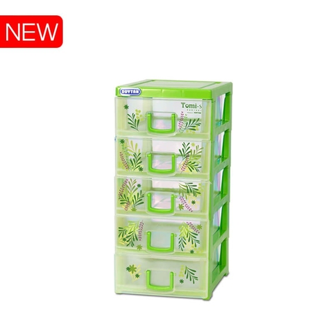 [Giá hủy diệt] [Chính hãng] Tủ nhựa mini Duy Tân Tomi-S 5 ngăn (15 x 19 x 34 cm)