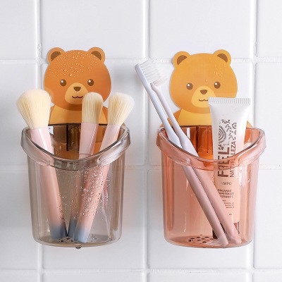 Cốc gấu đựng bàn chải kem đánh răng, Cốc gấu dán tường siêu dính