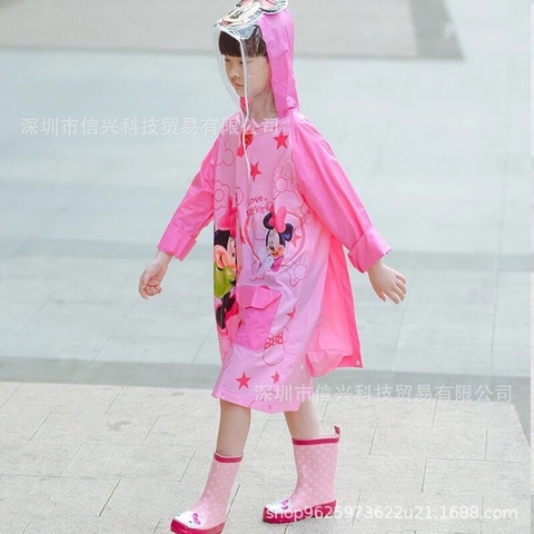Áo Mưa Cho Bé Gái Với Nhiều Hình Siêu Dễ Thương Cùng Với Các Nhân Vật Hoạt Hình Mà Bé Yêu Thích.
