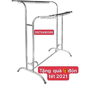 Sào phơi, giàn phơi quần áo , giá phơi quần áođôi 24 và 40 khuyên inox 201 hàng đẹp - Trung 140cm thường