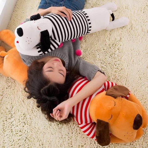 Gấu Bông Cún Con Mặc Áo Kẻ Sọc