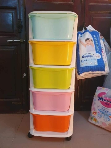 TỦ ĐA SẮC 5 TẦNG VIỆT NHẬT CÓ BÁNH XE TIỆN LỢI KÍCH THƯỚC 35X35X120 CM aladanh-net-vn