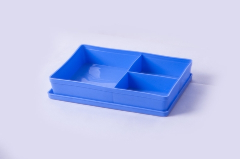 hộp cơm 3 ngăn nắp xanh