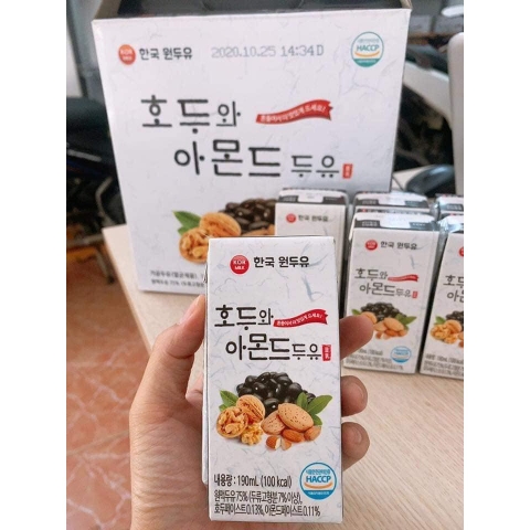 Sữa Óc Chó Kor Milk 190ml x16 hộp/ xách