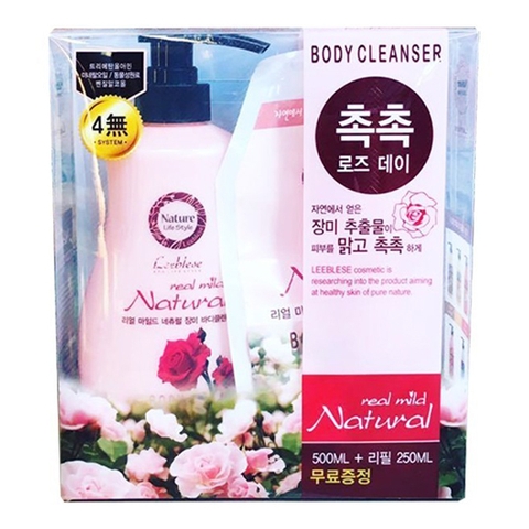 Bộ Sữa Tắm Leeblese Hoa Hồng Gạo Hàn Quốc