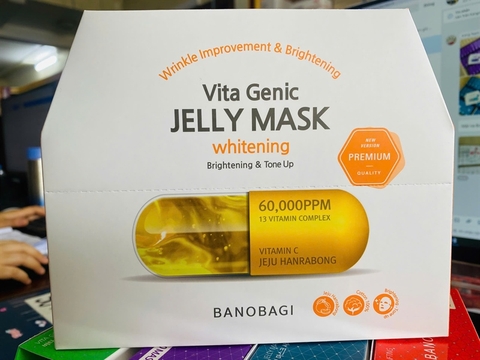Mặt nạ giấy dưỡng da Banobagi Vita Genic Whitening Jelly Mask (Vitamin C) 30ml (hộp)