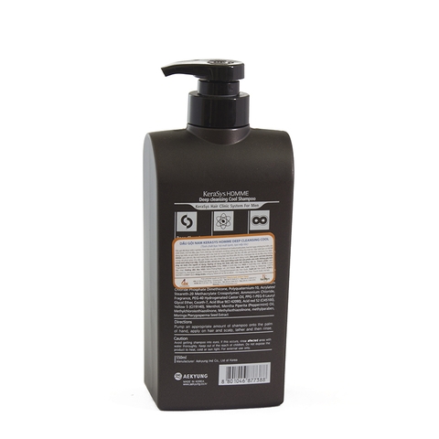 Dầu gội nam Kerasys Homme Deep cleasing cool