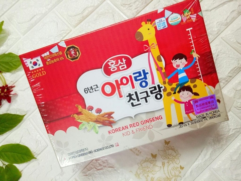 Nước Hồng sâm Baby Kid & Friend Hàn Quốc 30 gói x 20ml